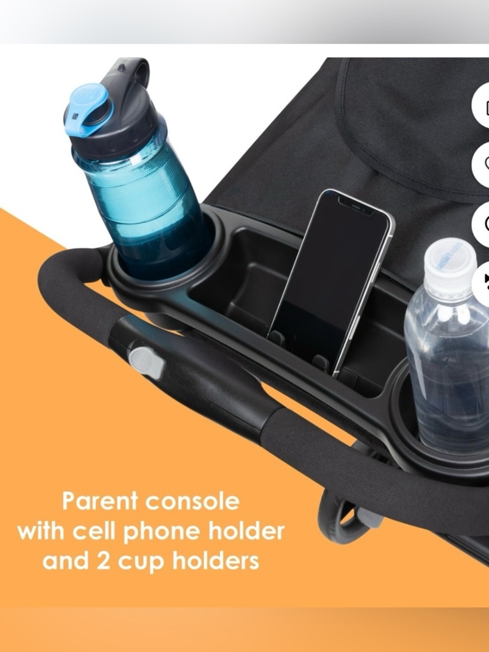 Baby Trend Sit N' Stand Double Stroller with Riding Board & Under Cubby Storage - Picture 11 of 12